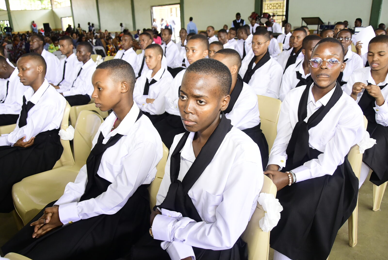 Students attending the Form Six graduation celebration